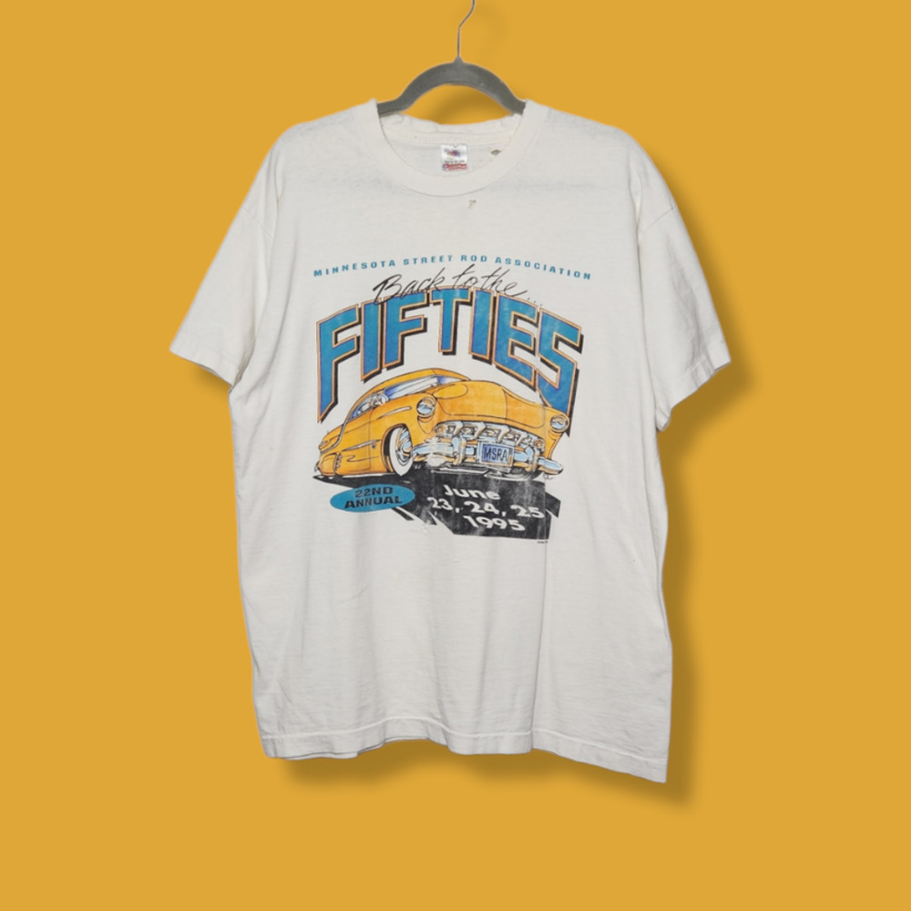Vintage Street Rod Fifties Car Show Distressed Worn Grunge VTG Thrash